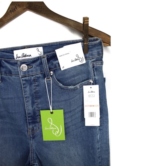 Sam Edelman NWT Seaside High Rise Skinny Distressed Jeans 28 6 - Picture 3 of 10